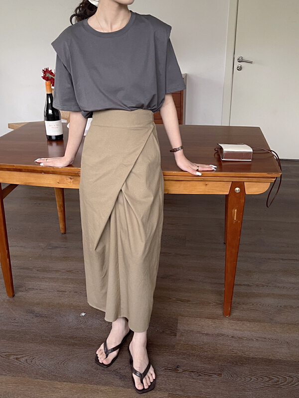 [m.five & seehol] design sense, versatile, niche, slim and long skirt 12z006# CLS