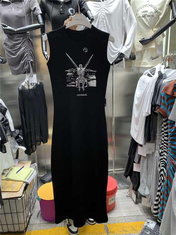 [QIANJIAO] Korean slim sleeveless dress 6905# PCZ