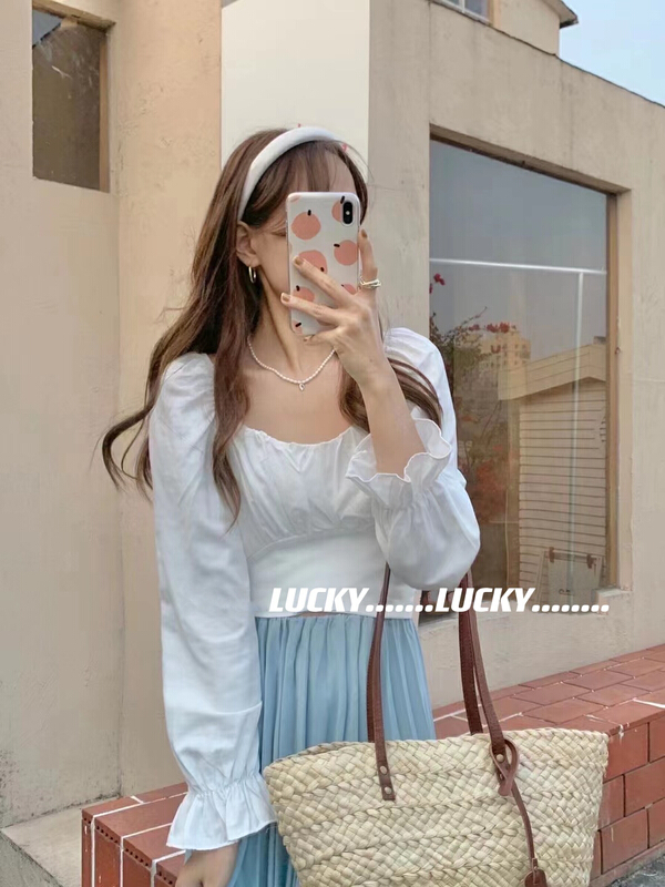 【LUCKY】蝴蝶結繫心機露背顯瘦小衫  8390#  ZXX