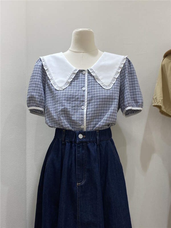 [t.b.s] Plaid fashion slim shirt 10007# lwy