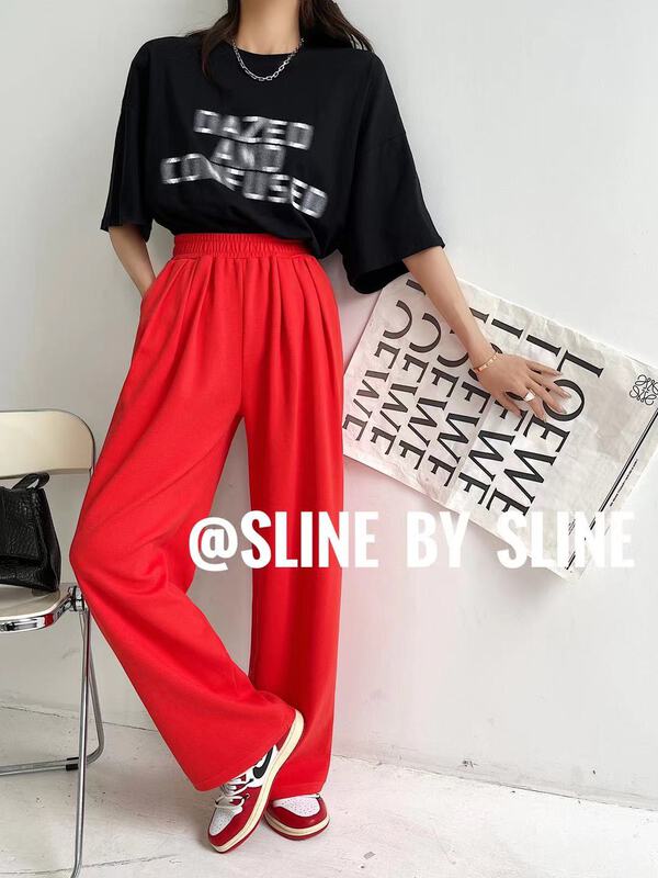 New year in early spring! [sline by sline] wide leg comfortable and simple casual pants 81016# zxl