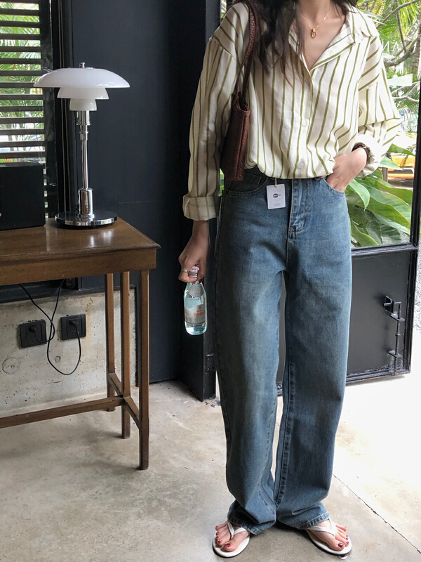 New year in early spring! [meet me] gradient fashion Korean jeans 61118# L
