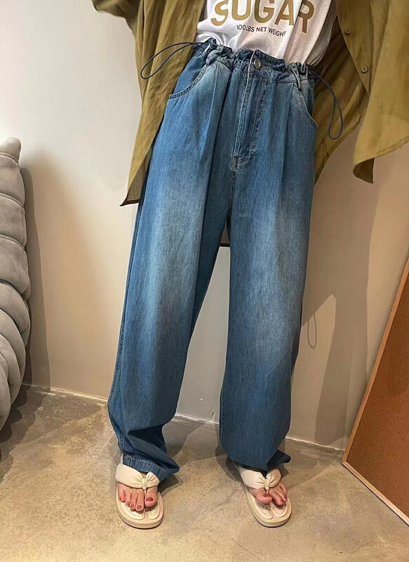 [Dido] Korean wide leg comfortable jeans 7183# LSW