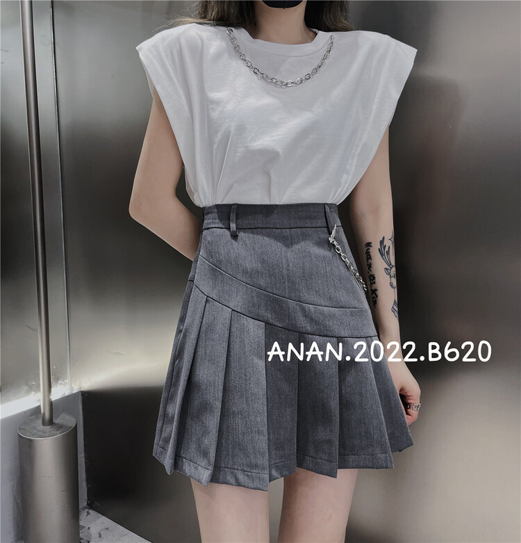 [Anan] pleated slim skirt 1506# XYJ