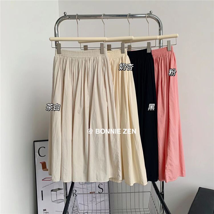 New in early summer! [Bonnie] pleated to show thin, versatile skirt 2233# XYJ