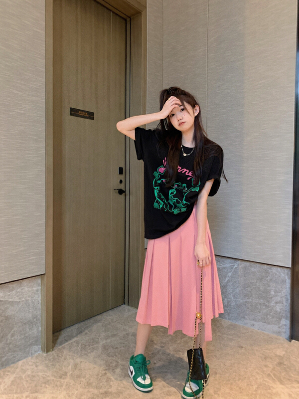 New in early summer! [timely rain] Han Feng ins design, versatile skirt 70582# WPL