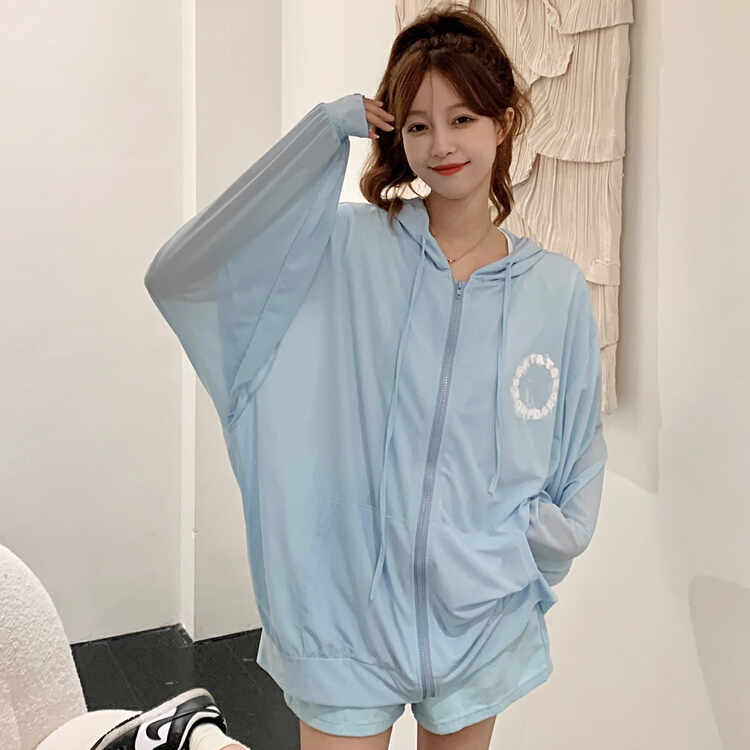 [ycnana] letter printed hooded loose sunscreen shirt 98108# LSW