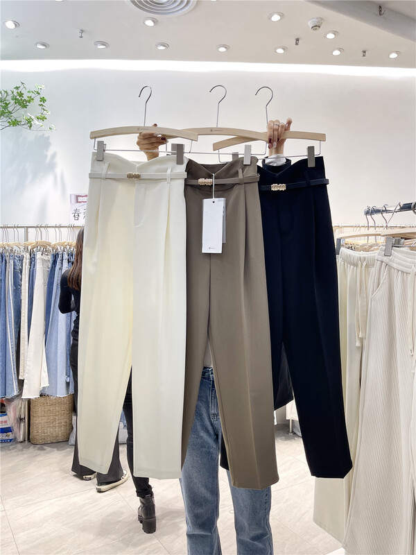 New year in early spring! [iris iriisy] high waist versatile slim casual pants (without belt) ys1-5711# LSL