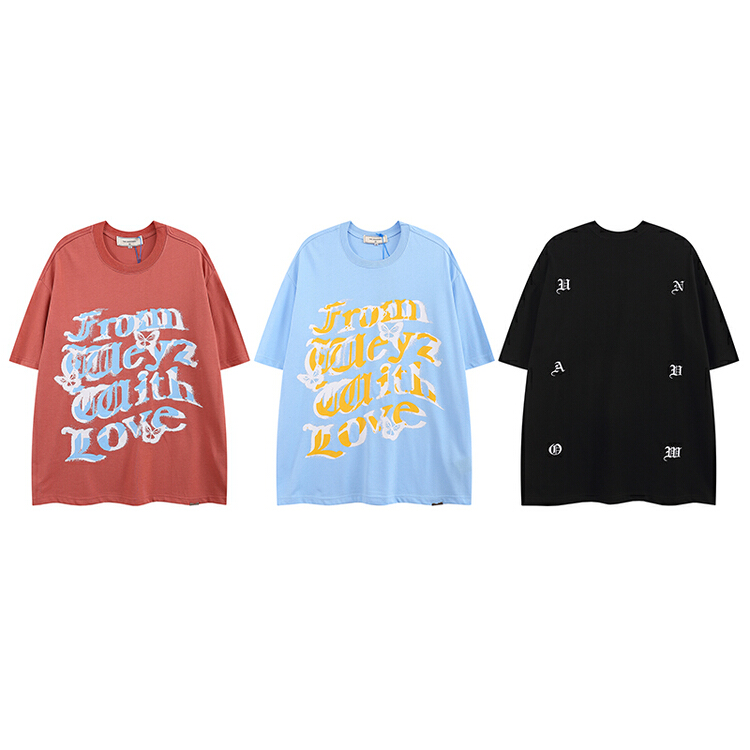 [the unaved] men's and women's personalized letter printed short sleeve T-shirt 2285# ZZL