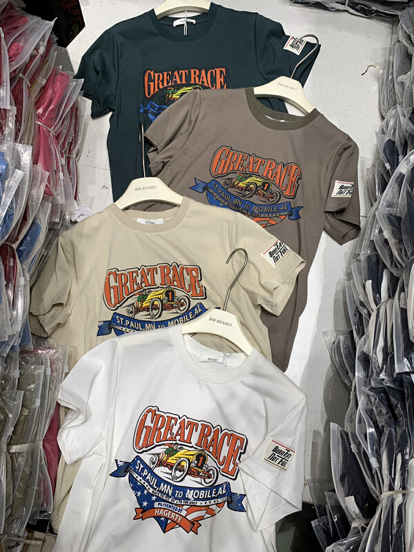[benwo] graphic printing fashion short sleeve T-shirt 0689# CLS