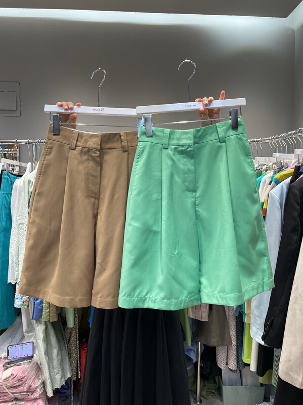 New in early summer! [trust me] simple solid color five point casual shorts 66020# ozq