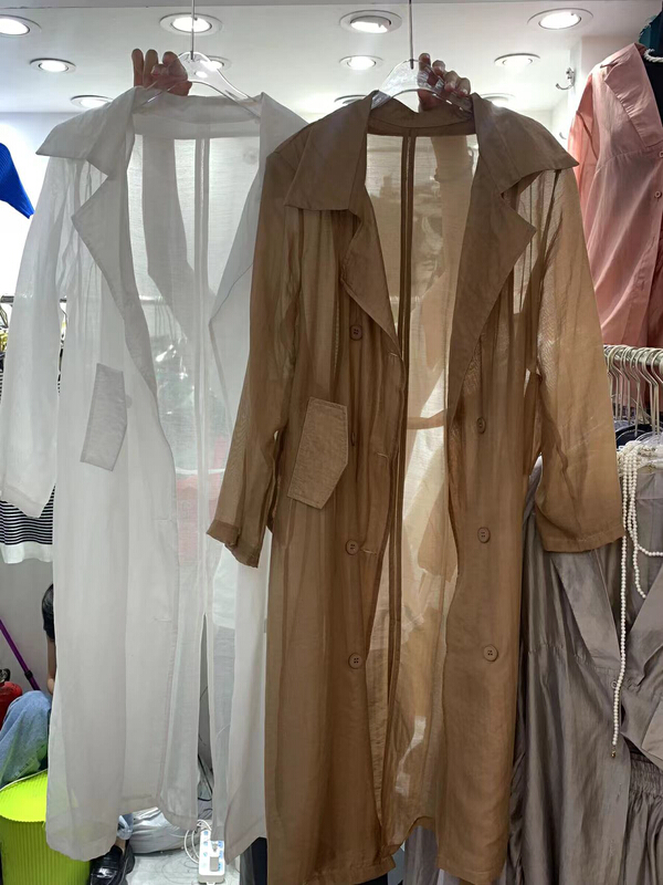[et] fashion wear a versatile long sunscreen shirt (with belt) 5813# PCZ