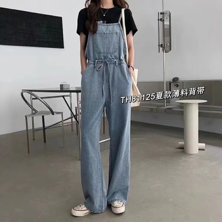 New in early summer! [T.H] Korean fashion age reducing wide leg suspenders 81125# LSW