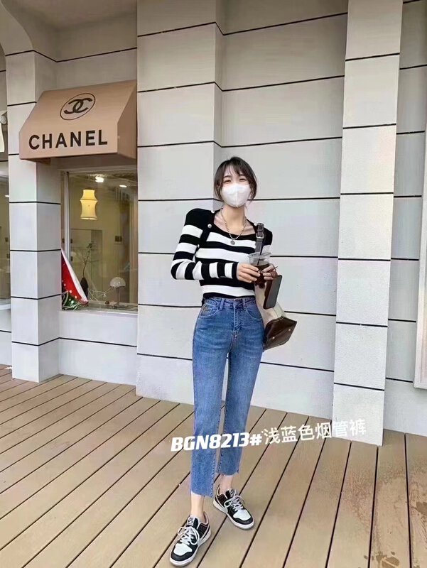 [cuckoo] fashion niche straight jeans 8213# WTT