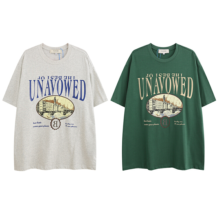 【THE UNAVOWED】男女同款個性圖案印花短袖T恤  3058#  ZZL