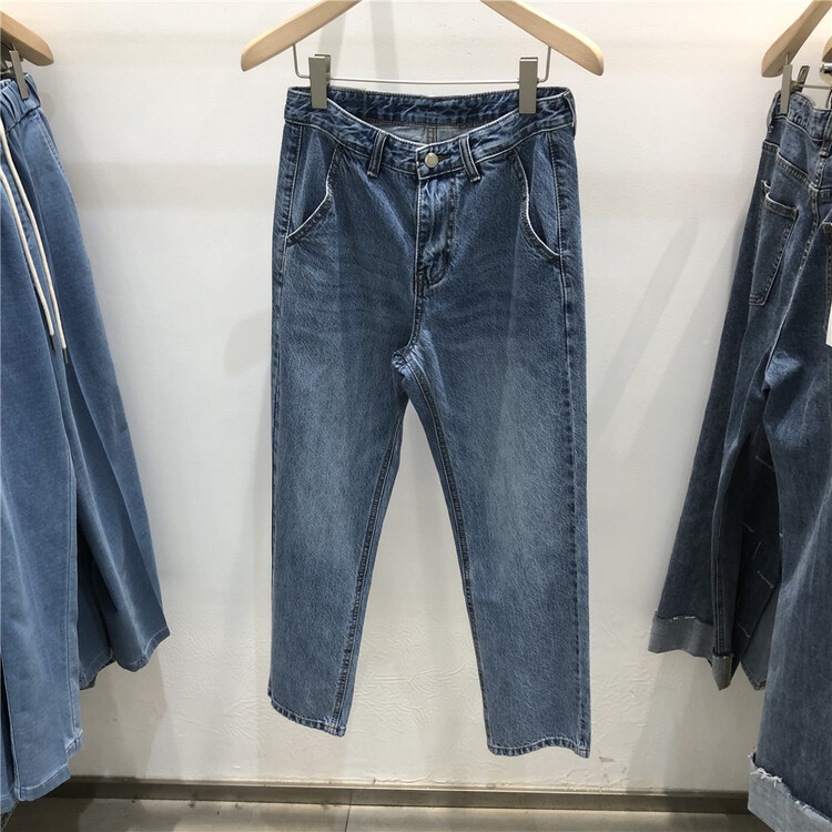 New year in early spring! [x.t] simple single button straight jeans 1253# ZZL