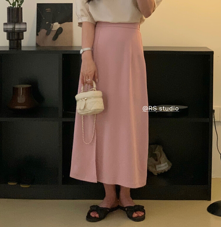 [RS] Korean version of INS front split mid length skirt rs2006# XYY