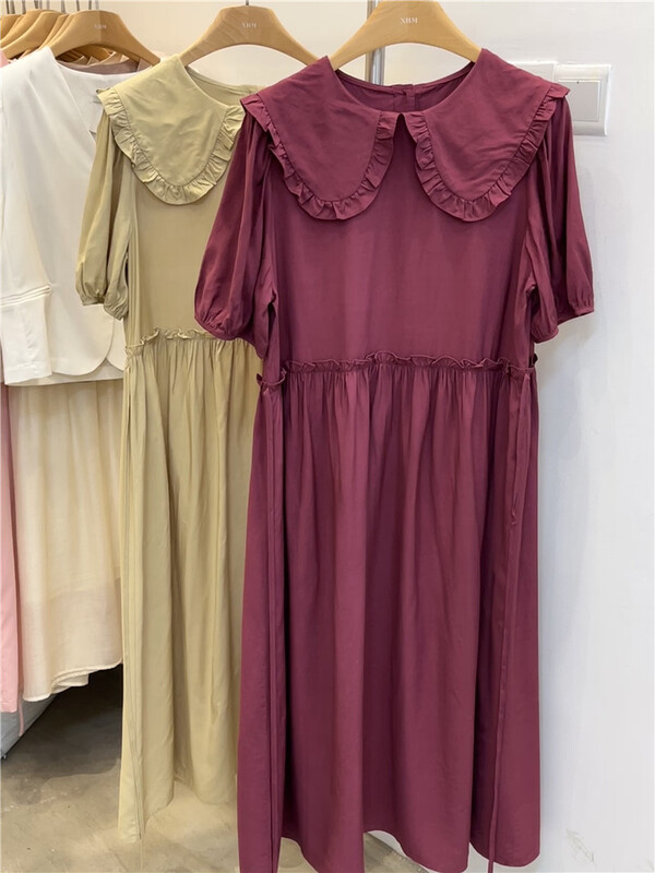 [xhm] Korean large lapel age reducing dress 2038# zjy