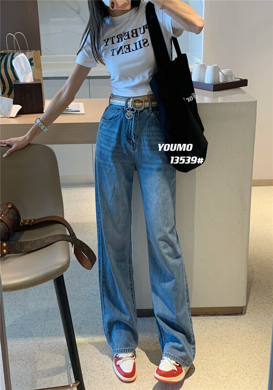 Summer new! [suxinlan] fashion slim floor mopping jeans (with belt) 13539# LSL