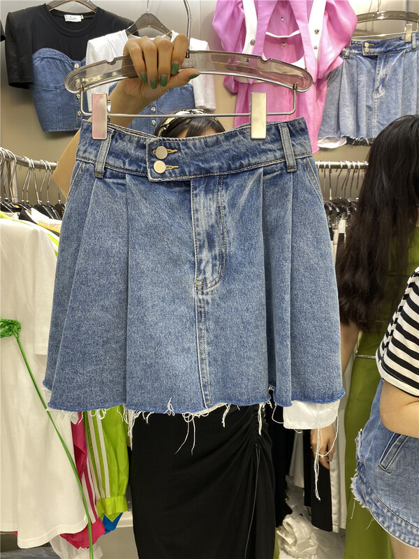 [e.su] Korean A-line denim skirt 1075# ozq