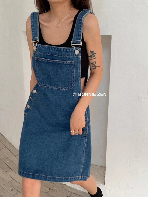 [Bonnie] Korean loose and versatile strap skirt 2340# XYJ