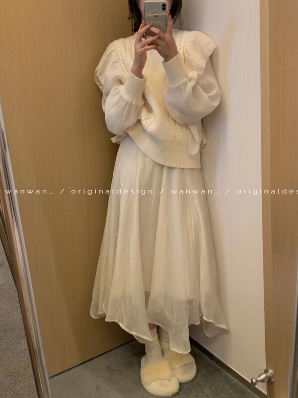 【WANWAN】簡約個性華麗半身裙  1102-1#  HBX