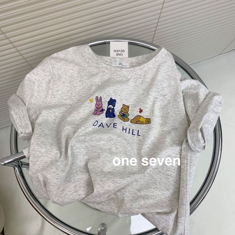 [one seven] cartoon print versatile short sleeve T-shirt 6912# XYY
