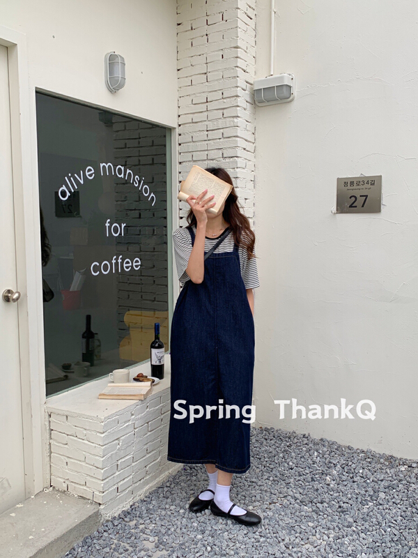 New year in early spring! [thankq] Korean fashion simple strap skirt (excluding T-shirt) 9223# ZSY