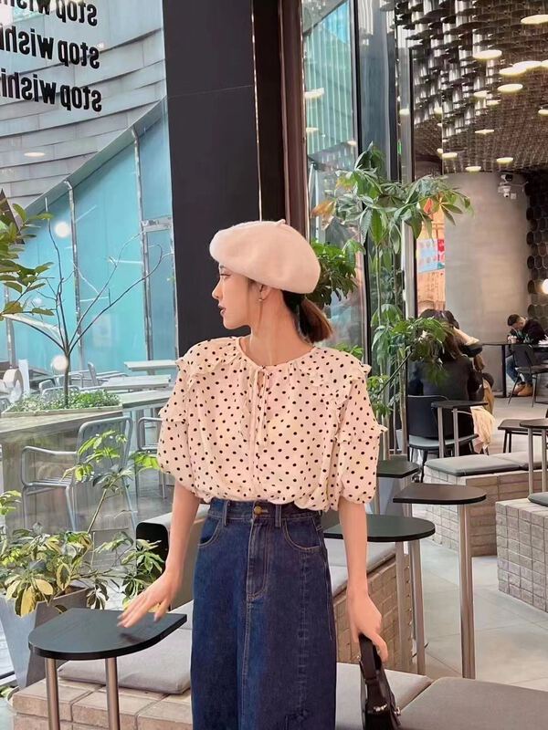 "I-D" Korean wave fashion shirt 8162# LL