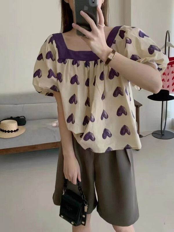 [al] Fangling love loose blouse (only selling blouses) 6313# lwy