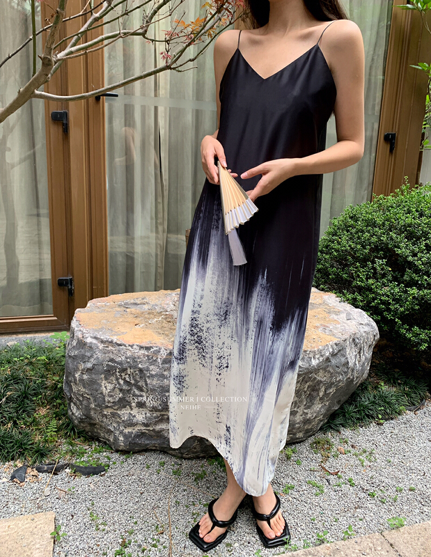 [neihe] French romantic gradient design suspender dress 22273# zxx