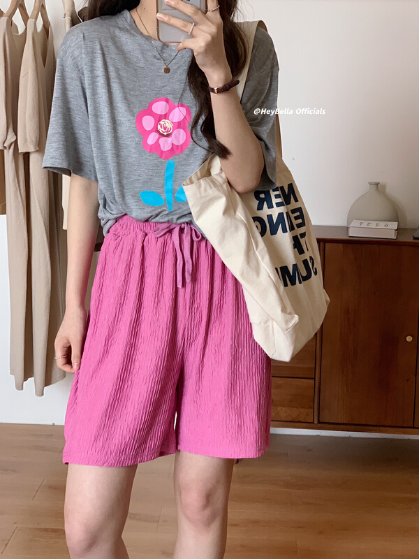 New in early summer! [hey Bella] Korean solid color versatile casual shorts b1165# ll