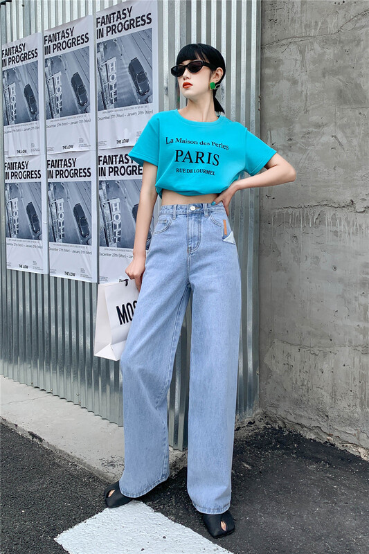 New year in early spring! [iris iriisy] label design loose fitting jeans 8118-1# LSL