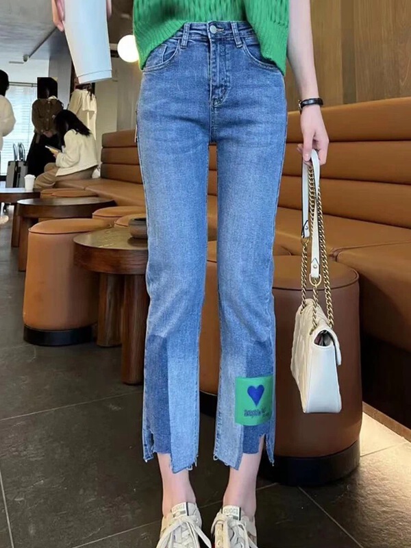 goods in stock! New in early summer! [yuan color] love trend loose Vintage Jeans 0265# LSW