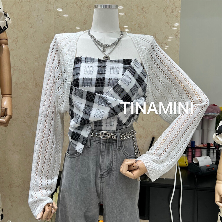 [Tina Mini] Korean simple and comfortable knitted cardigan 2232# hjy