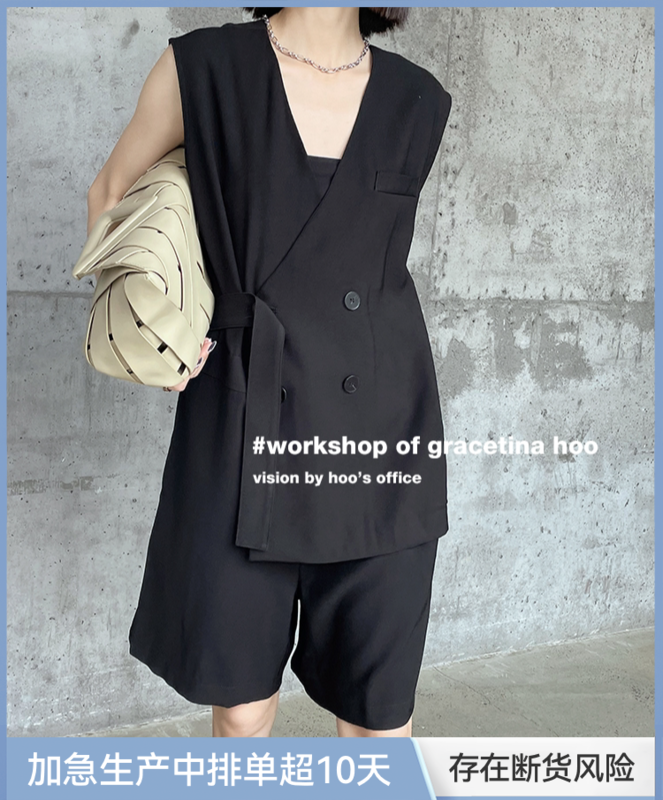 New in early summer! [gracetina Hoo] Slouchy loose fit piece fake two piece design Jumpsuit lt023# zxl
