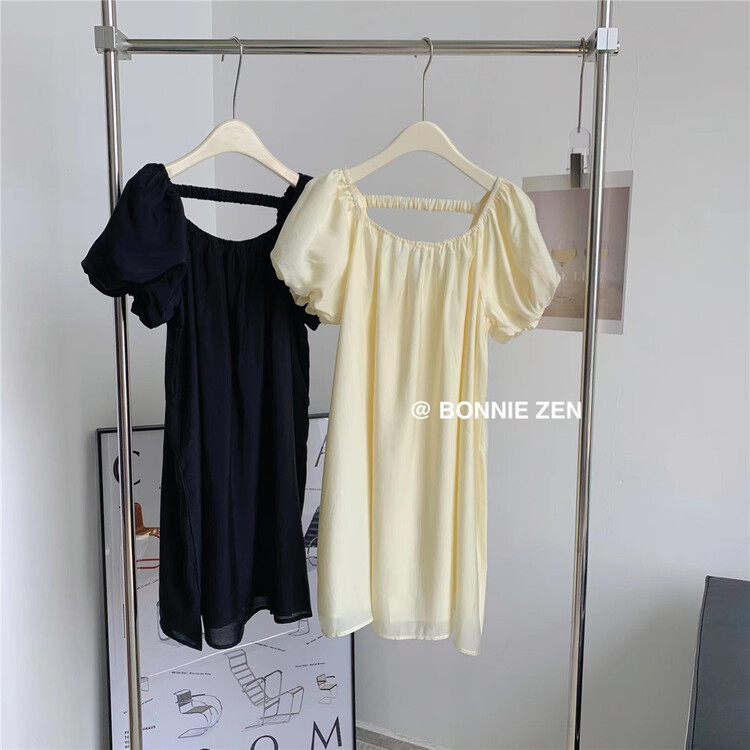 New in early summer! [Bonnie] fashion temperament bubble sleeve dress 2272# XYJ