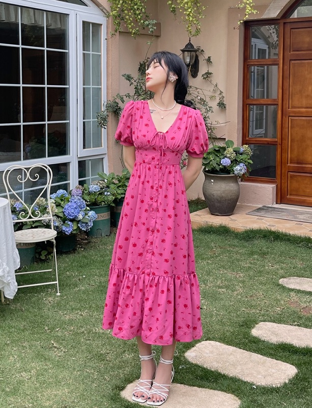[mi2] French temperament lady waist closing dress a3288# JJ