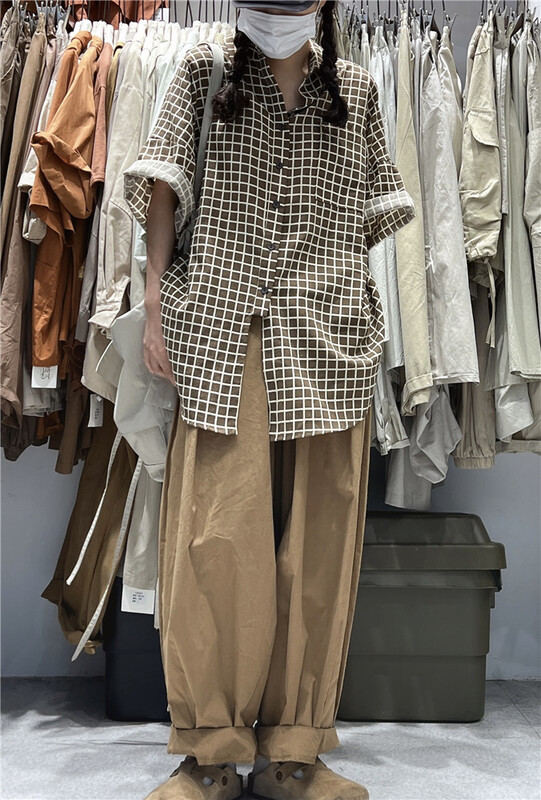 [several cloth see Sichuan] lattice single breasted fashion shirt 822180# L