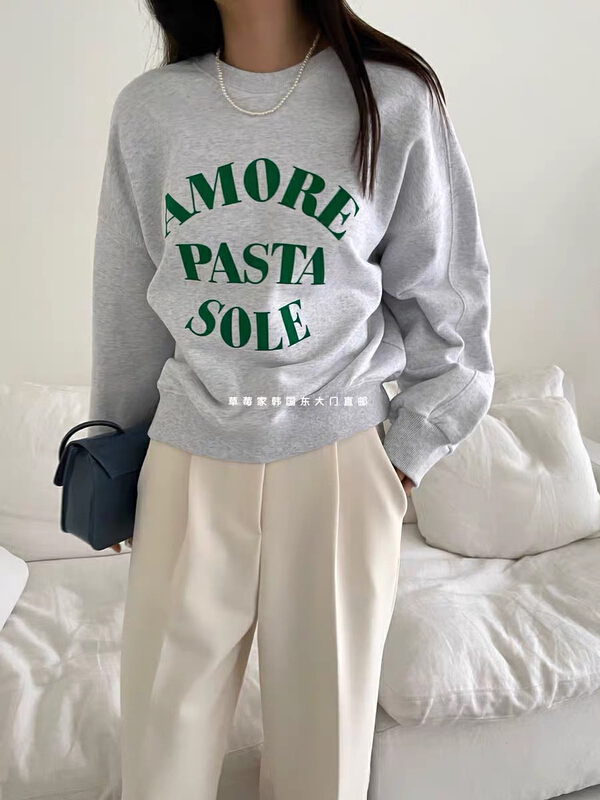 New year in early spring! [Simida / doroe] Korean version ins same letter loose sweater 10856# zxl