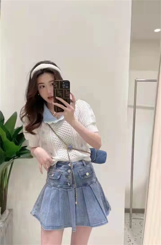 New in early summer! [Dan Ling] high waist wash versatile skirt 0912# PCZ
