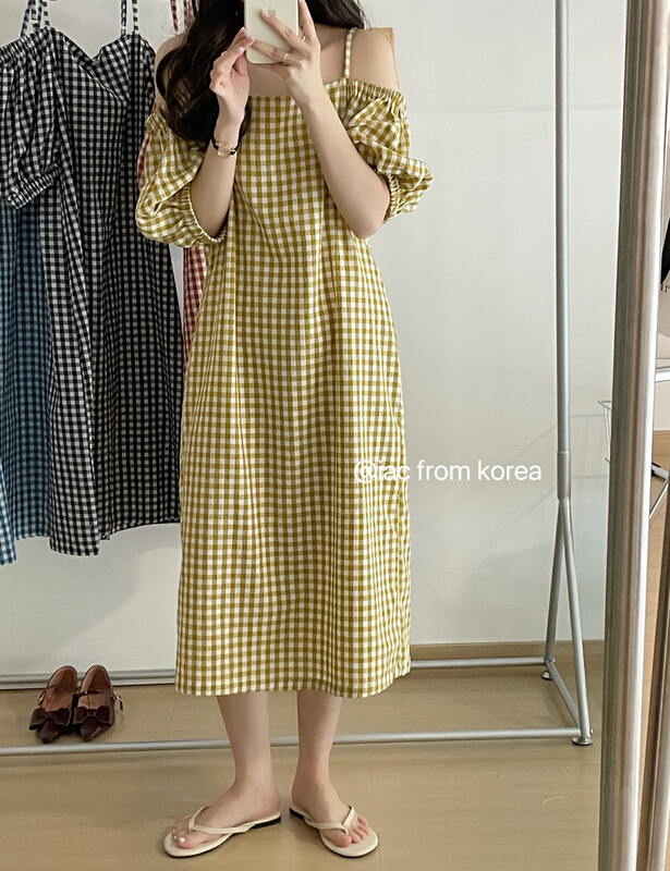 [IAC studio] Korean Plaid fashion dress 8937# LSW