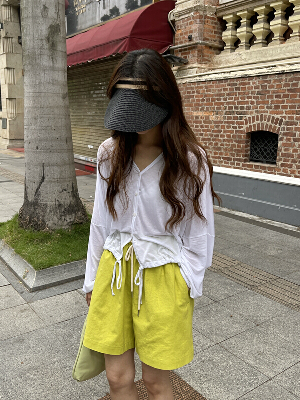 【ON LINE】天絲v領單排扣親膚長袖防曬衫  86769#  LWY