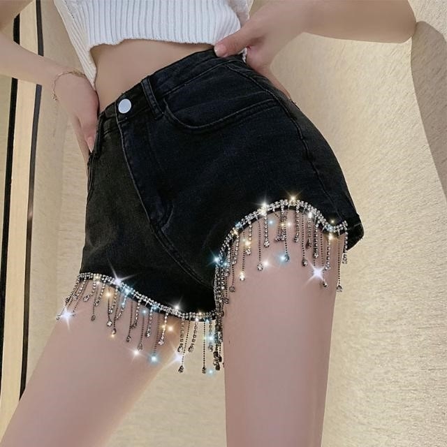 [Rebecca] fashionable and versatile denim shorts 2317# Cl