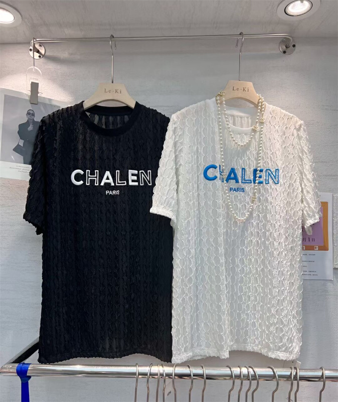 [le. Ki] simple letter versatile Pullover short sleeve T-shirt (T-shirt only) 2298# CLS