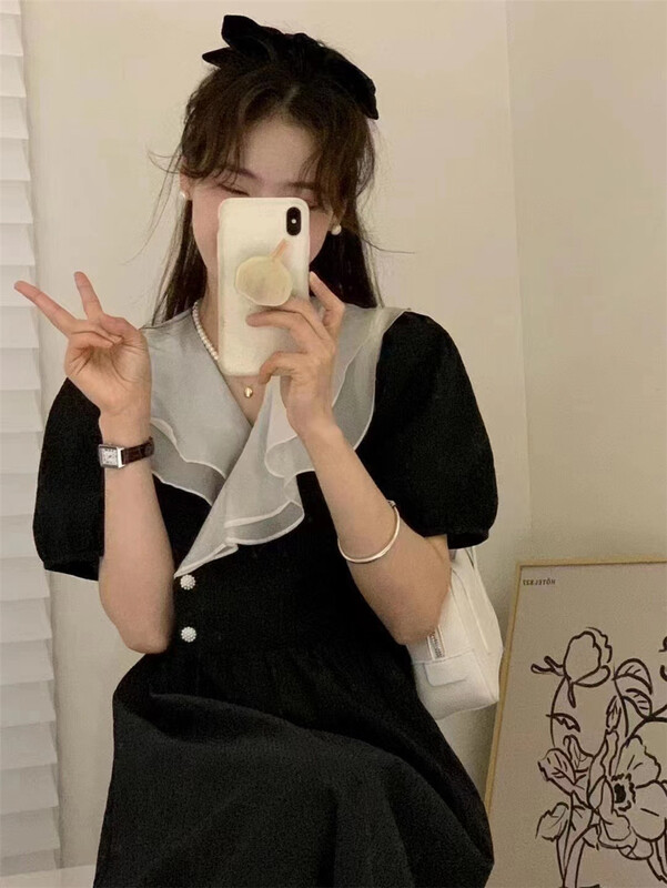 【YUNSHENG】淑女優雅拼接連衣裙  6735#  L