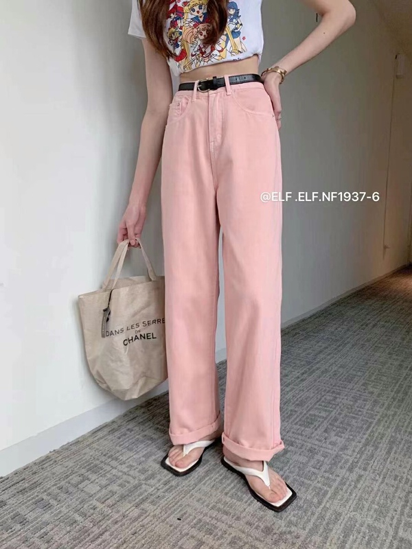 [x2 square] slim and comfortable Korean jeans (with belt) 1937# ll