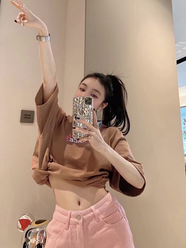 [Tutu] Korean loose letter printed short sleeve T-shirt c705# zxx