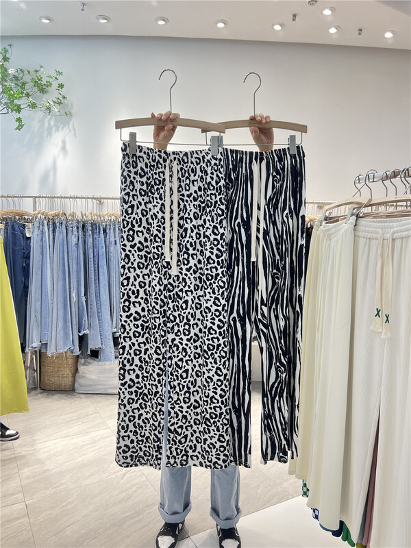 New in early summer! [iris iriisy] elastic waist fashion slim wide leg casual pants 5180# LSL