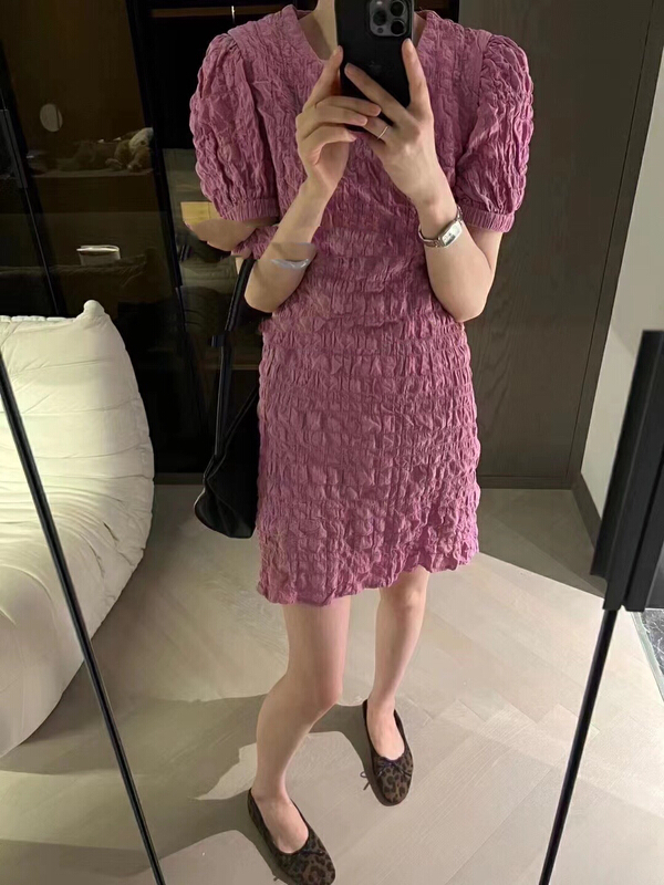 [lidada] crew neck loose dress 2988# HBx
